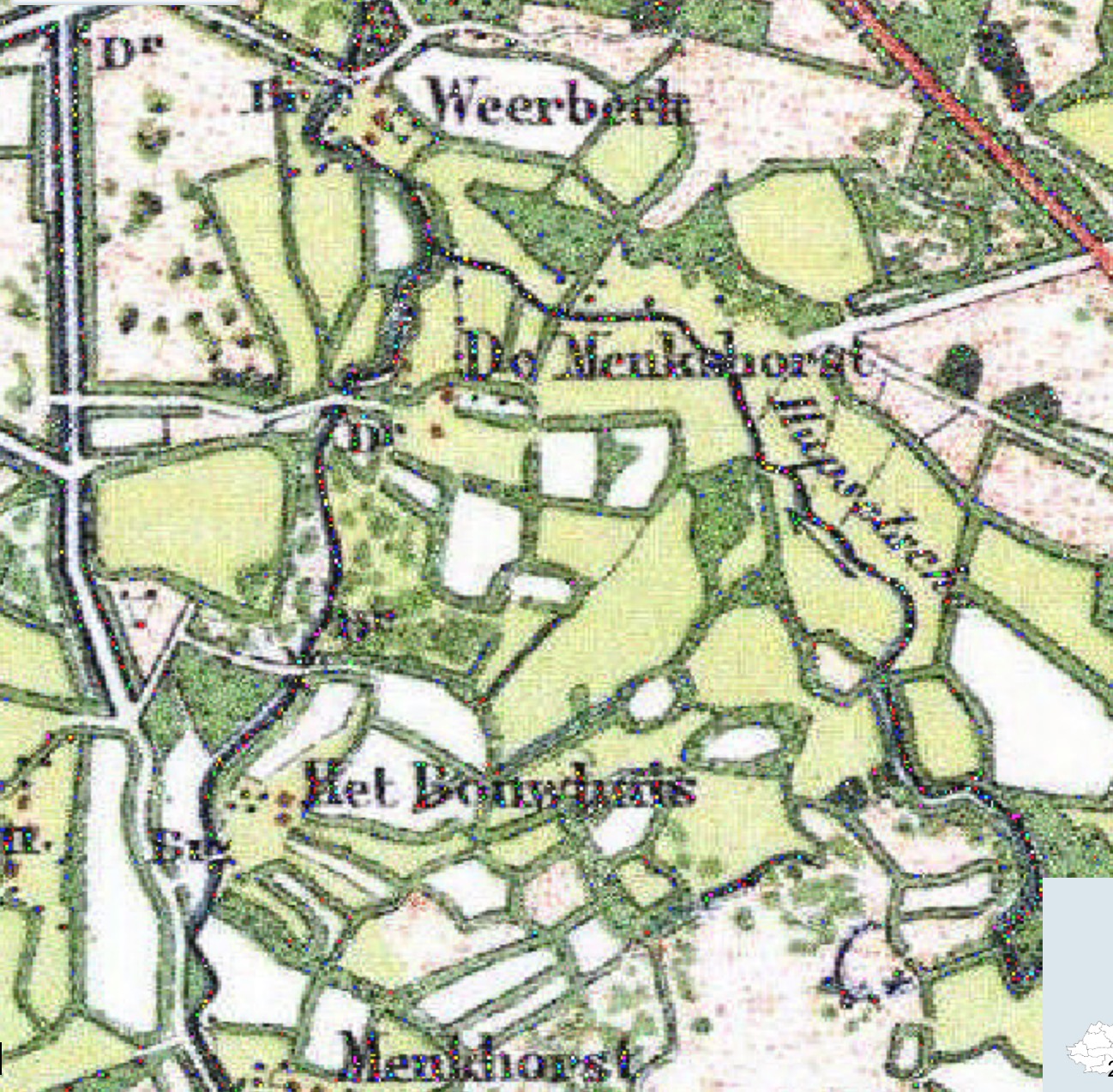 1900 kaart de Menkshorst